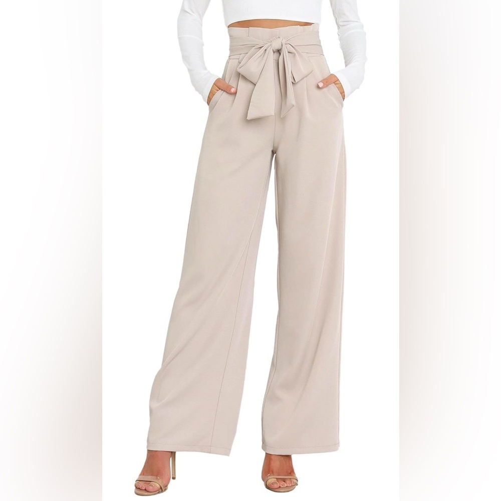 Petal & Pup Cream Wide-Leg Trousers